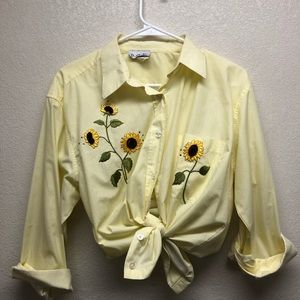 Sunflower yellow gingham top